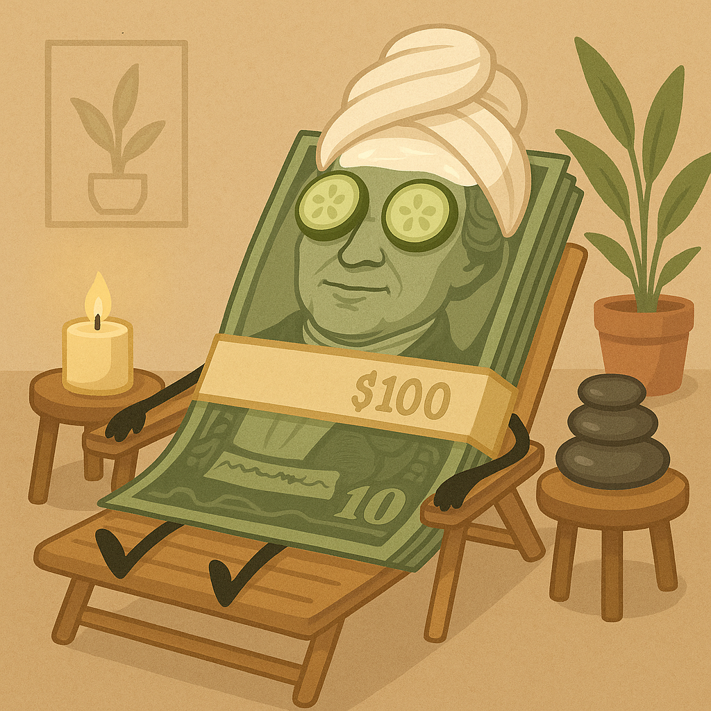 Woman relaxing with financial planning materials